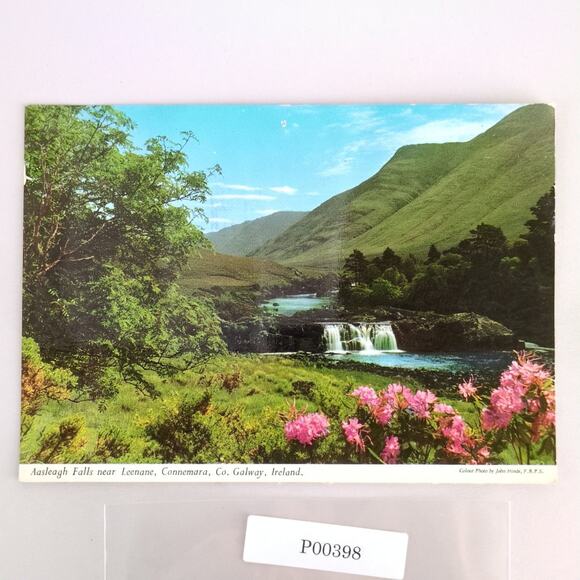 Aasleagh Falls Leenane Connemara Co Galway Ireland John Hinde 1960s Postcard - Picture 1 of 2